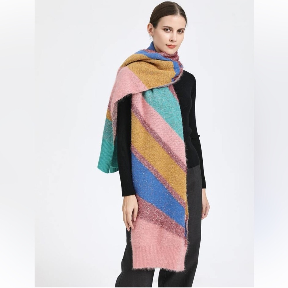 Colorful Striped Women's Scarf